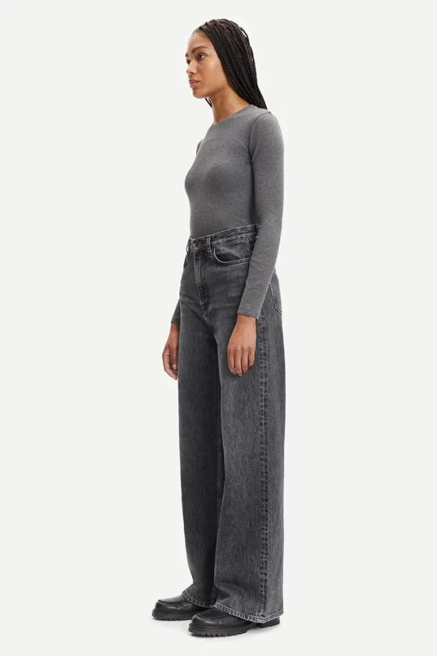 Woman Alexa Ls 7542 Dark Grey Mel Samse Samse Tshirts