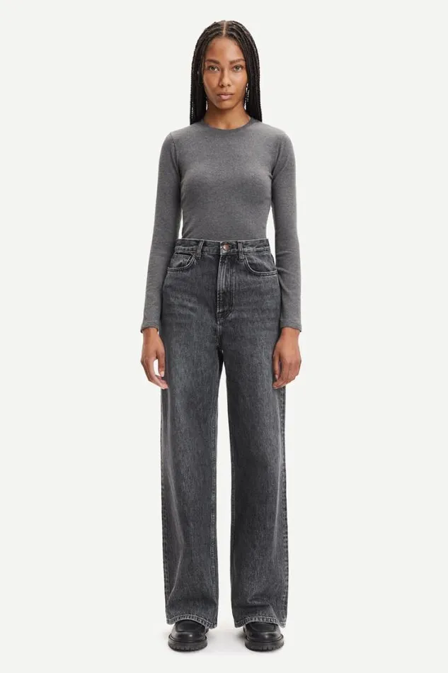 Woman Alexa Ls 7542 Dark Grey Mel Samse Samse Tshirts