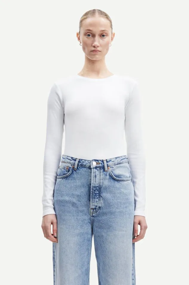Woman Alexa Ls 7542 White Samse Samse Tshirts
