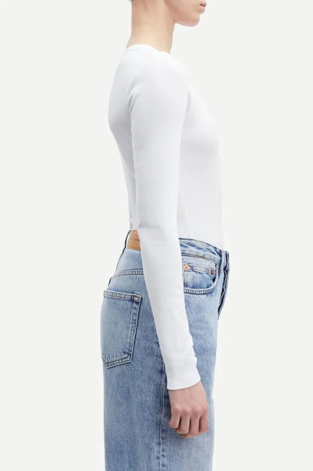 Woman Alexa Ls 7542 White Samse Samse Tshirts