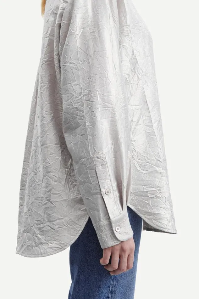 Woman Alfrida Shirt 15034 Warm Silver Samse Samse Shirts and Blouses