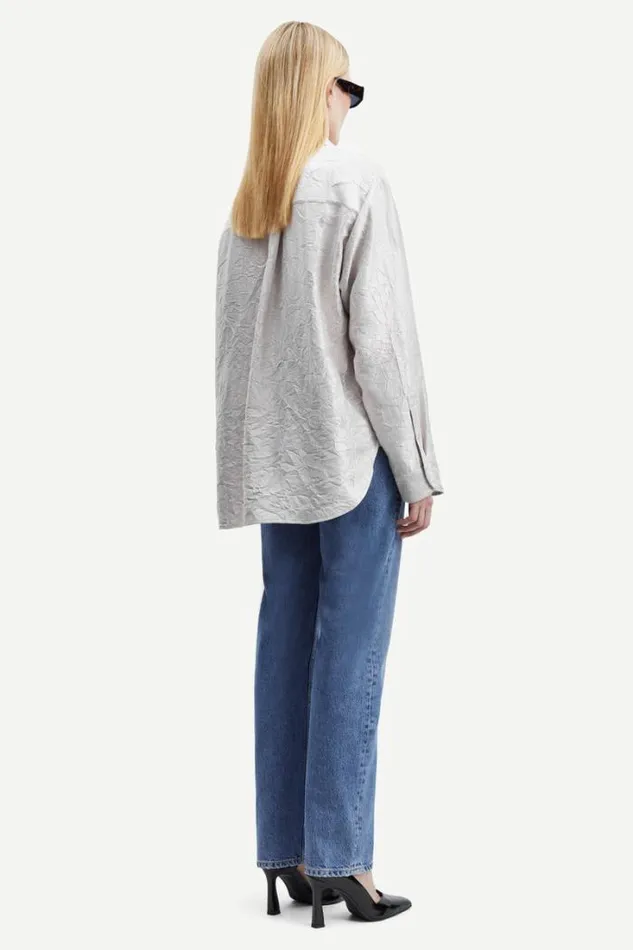 Woman Alfrida Shirt 15034 Warm Silver Samse Samse Shirts and Blouses