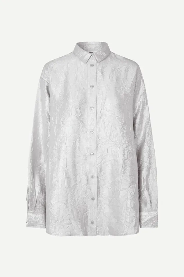 Woman Alfrida Shirt 15034 Warm Silver Samse Samse Shirts and Blouses