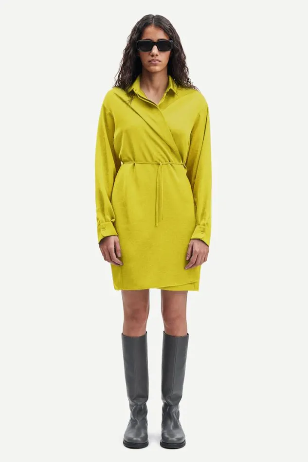 Woman Alfrida Shirt Dress 14896 Celery Samse Samse Dresses and Jumpsuits