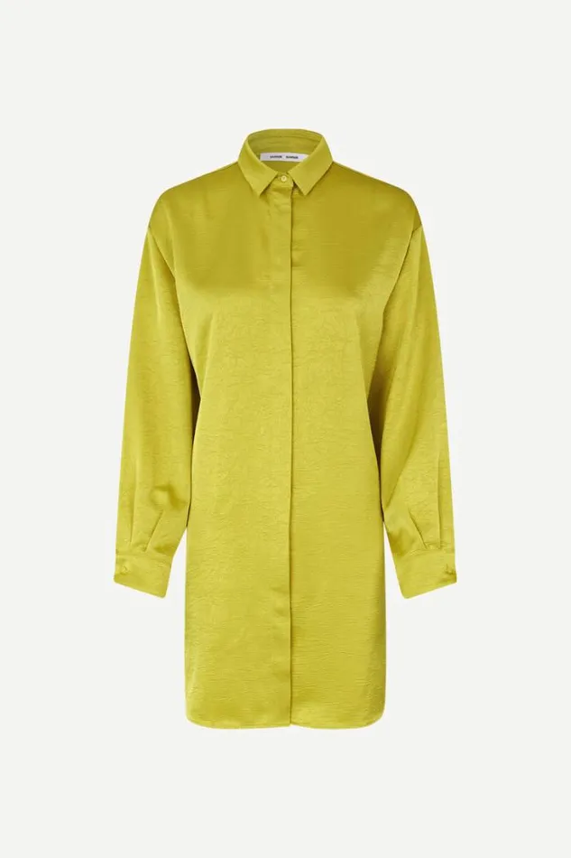 Woman Alfrida Shirt Dress 14896 Celery Samse Samse Dresses and Jumpsuits