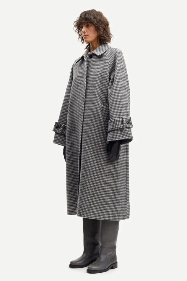 Woman Alma Coat 13183 Houndstooth Samse Samse Jackets and Coats