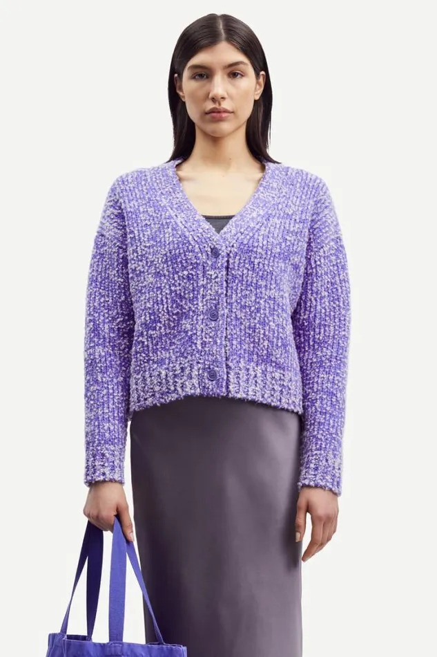 Woman Aria Cardigan 15011 Simply Purple Mel Samse Samse Knitwear