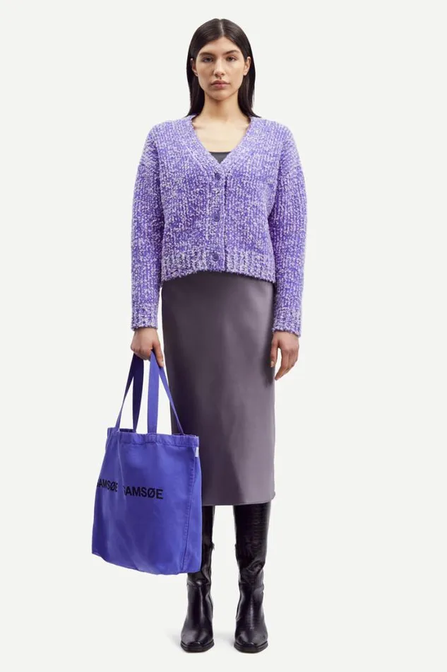 Woman Aria Cardigan 15011 Simply Purple Mel Samse Samse Knitwear