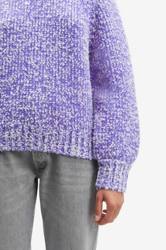 Woman Aria Crew Neck 15011 Simply Purple Mel Samse Samse Knitwear