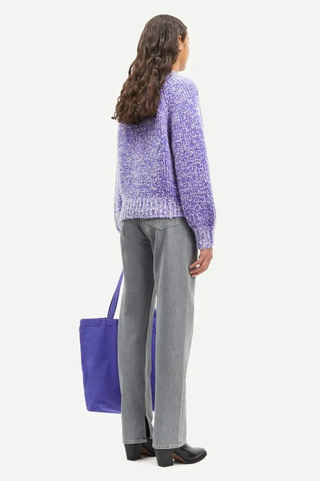 Woman Aria Crew Neck 15011 Simply Purple Mel Samse Samse Knitwear