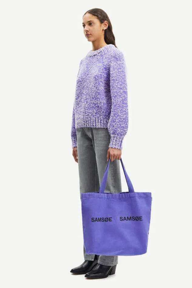 Woman Aria Crew Neck 15011 Simply Purple Mel Samse Samse Knitwear