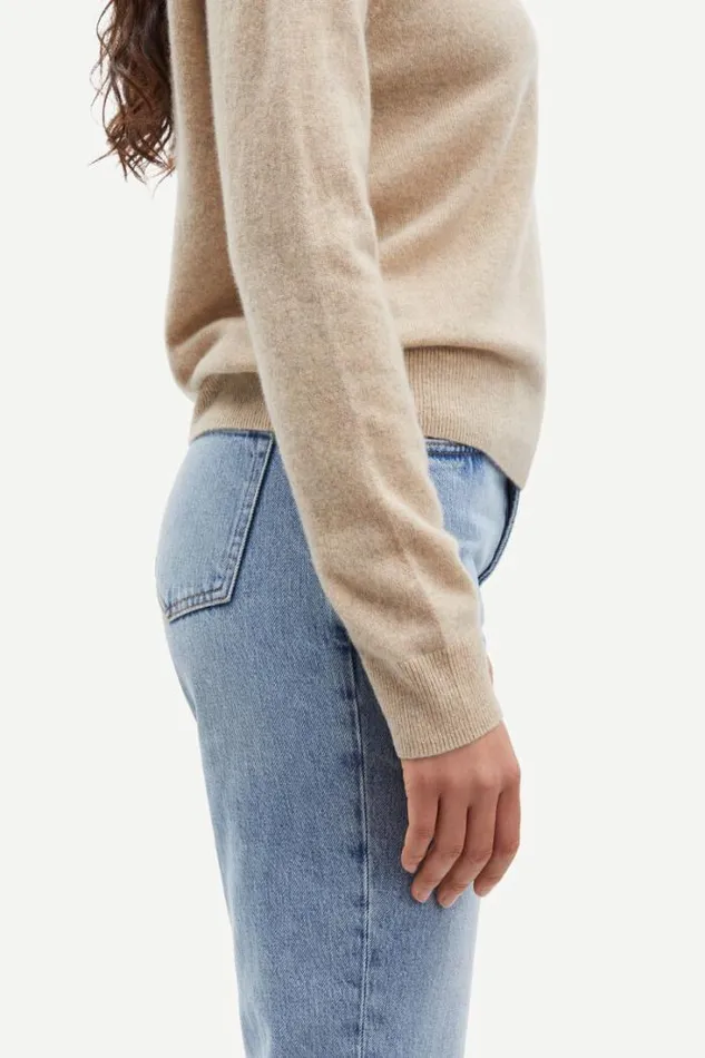 Woman Boston Oneck 6304 Cream Mel Samse Samse Knitwear
