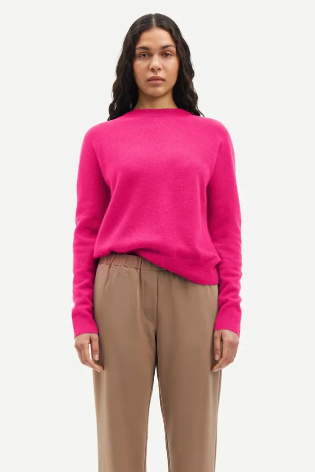 Woman Boston Oneck 6304 Fuchsia Fedora Samse Samse Knitwear