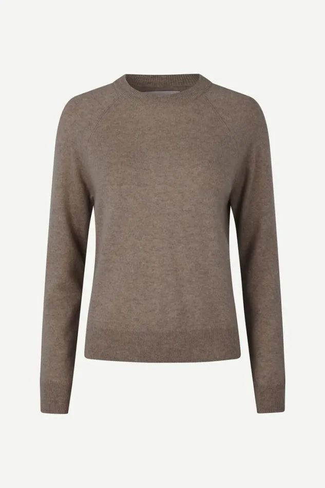 Woman Boston Oneck 6304 Grey Blue Mel Samse Samse Knitwear