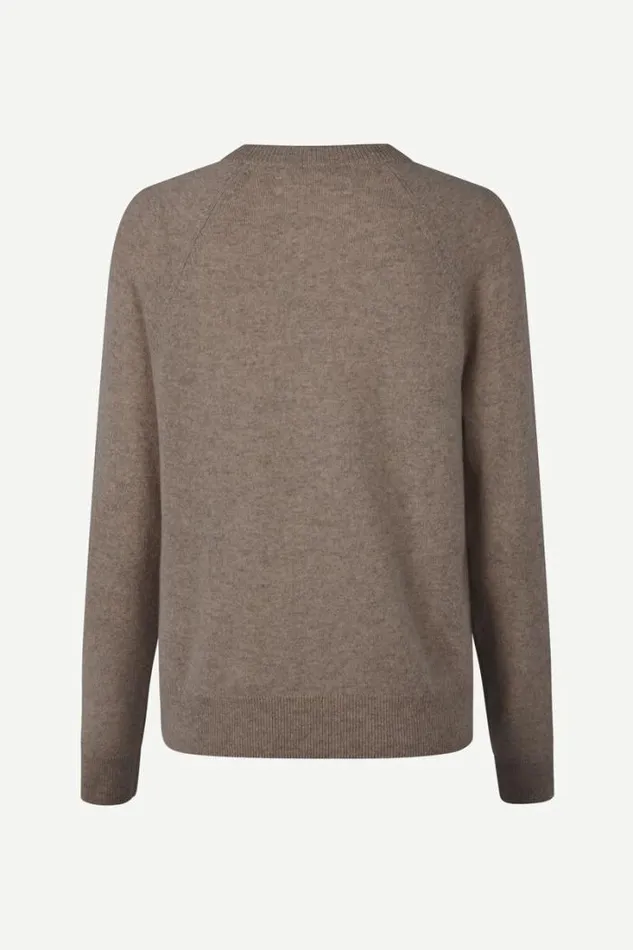 Woman Boston Oneck 6304 Grey Blue Mel Samse Samse Knitwear