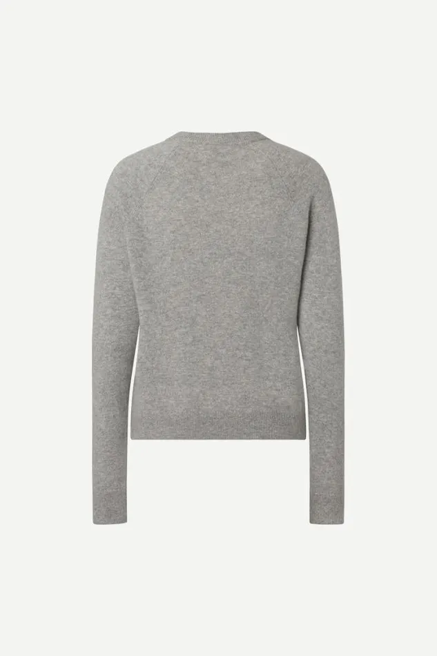 Woman Boston Oneck 6304 Grey Mel Samse Samse Knitwear