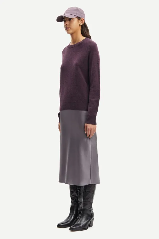 Woman Boston Oneck 6304 Plum Perfect Samse Samse Knitwear