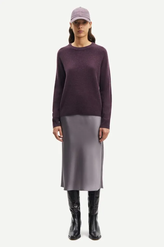 Woman Boston Oneck 6304 Plum Perfect Samse Samse Knitwear