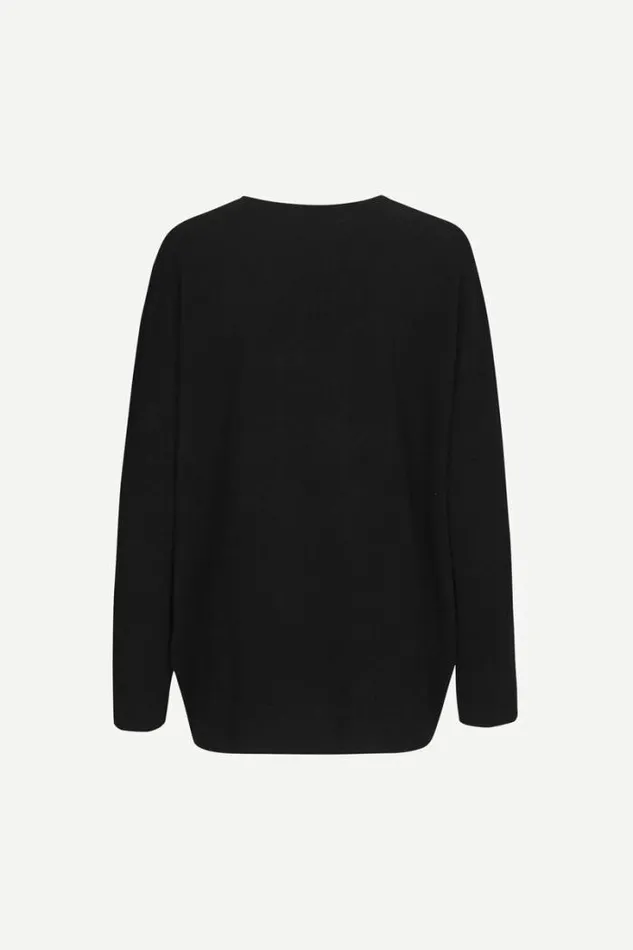 Woman Boston Vneck 6304 Black Samse Samse Knitwear