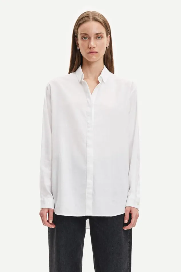 Woman Caico Shirt 2634 White Samse Samse Shirts and Blouses