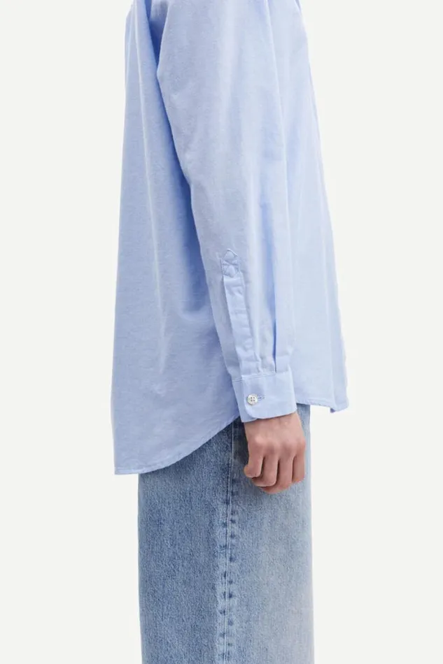 Woman Caico Shirt 6135 6135 Oxford Blue Samse Samse Shirts and Blouses