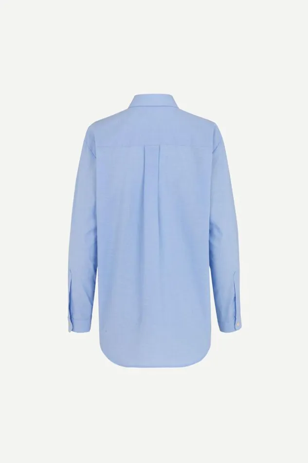 Woman Caico Shirt 6135 6135 Oxford Blue Samse Samse Shirts and Blouses