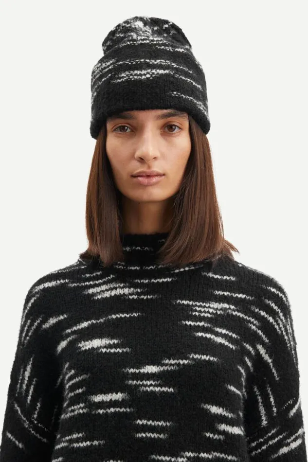 Woman Celeste Beanie 14941 Black Mel Samse Samse Hats