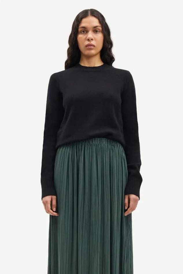 Woman Charlotte Knit Sweater 15010 Black Samse Samse Knitwear