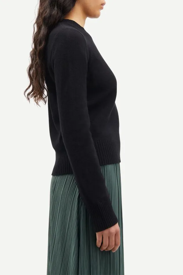 Woman Charlotte Knit Sweater 15010 Black Samse Samse Knitwear