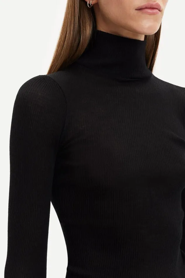Woman Doudo Tn Tshirt Ls 13020 Black Samse Samse Tshirts