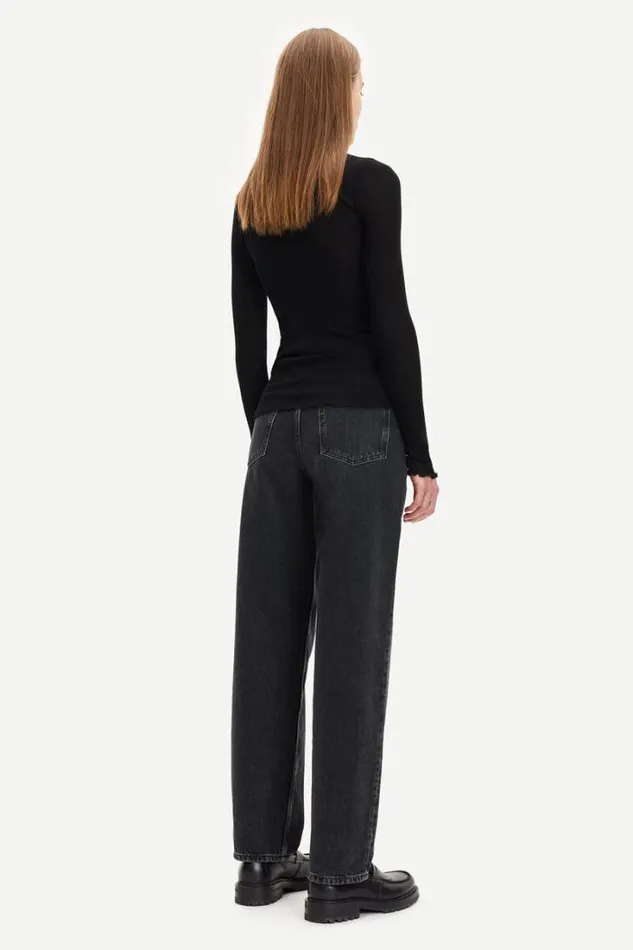 Woman Doudo Tn Tshirt Ls 13020 Black Samse Samse Tshirts