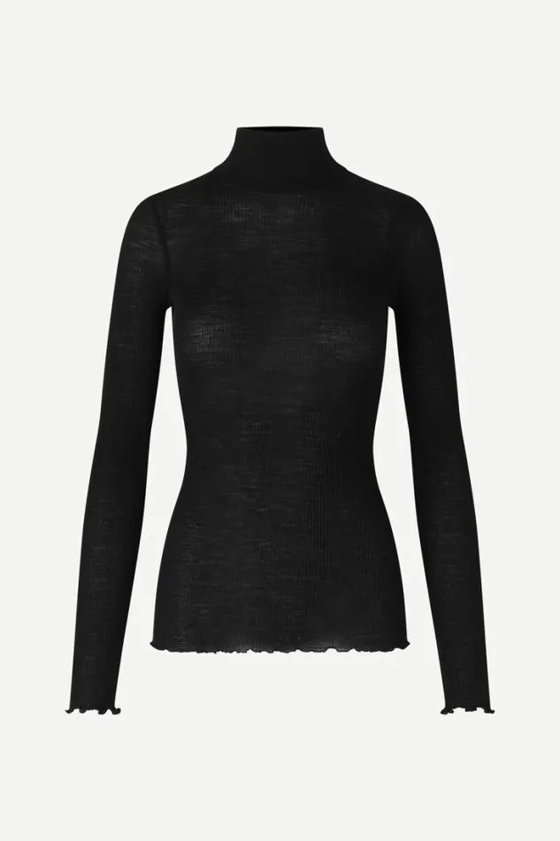 Woman Doudo Tn Tshirt Ls 13020 Black Samse Samse Tshirts