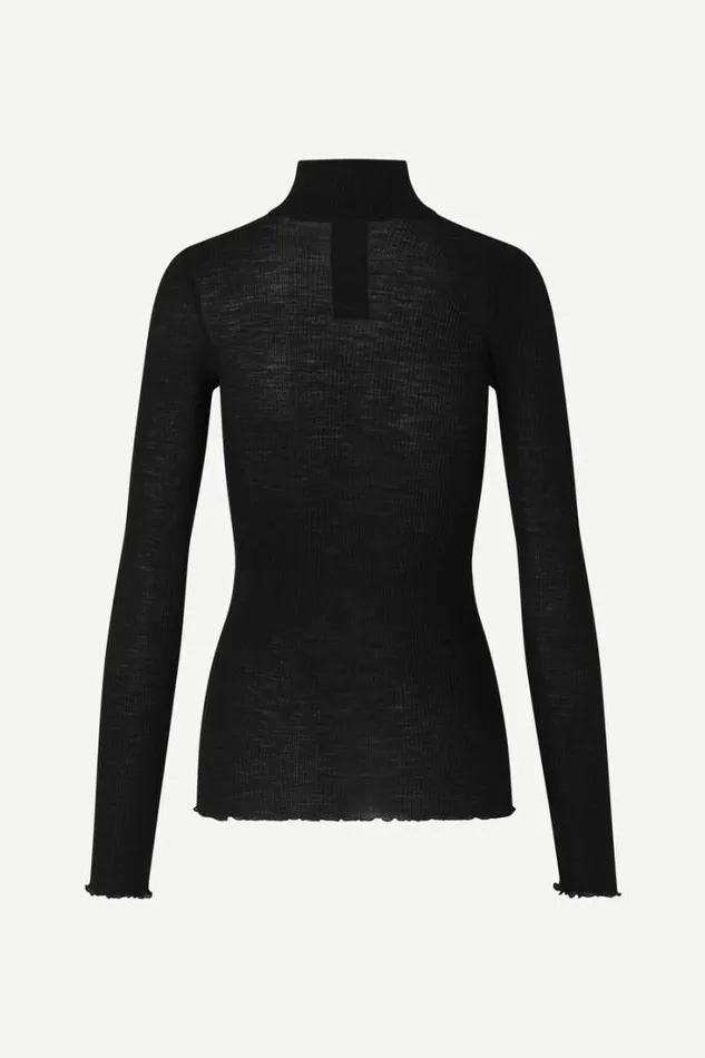 Woman Doudo Tn Tshirt Ls 13020 Black Samse Samse Tshirts