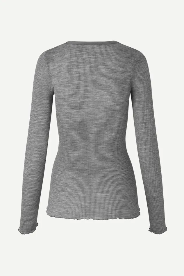 Woman Doudo Tshirt Ls 13020 Grey Mel Samse Samse Tshirts Woman Doudo Tshirt Ls 13020 Grey Mel Samse Samse Tshirts
