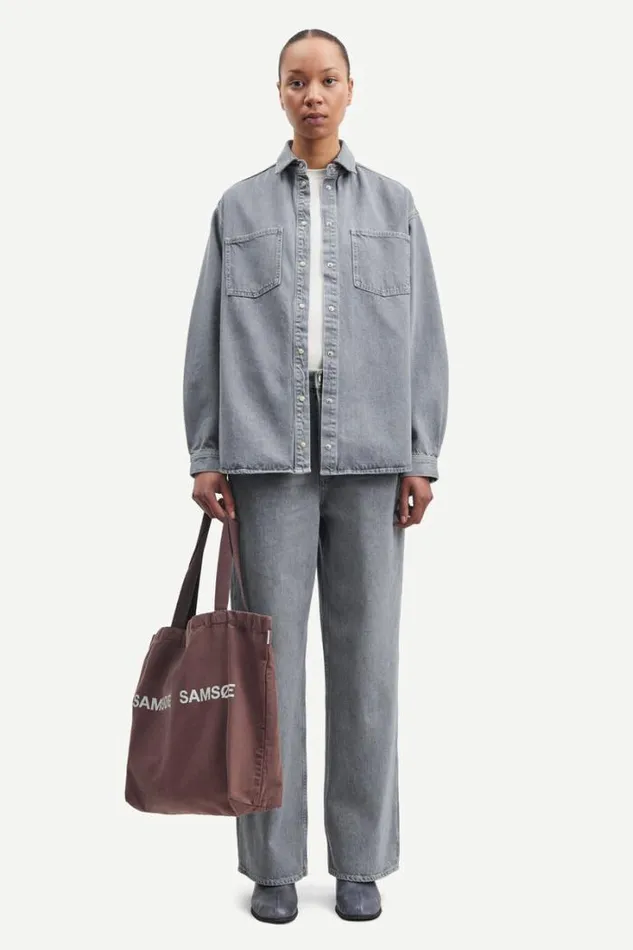 Woman Eleanor Shirt 15061 Mist Samse Samse Shirts and Blouses
