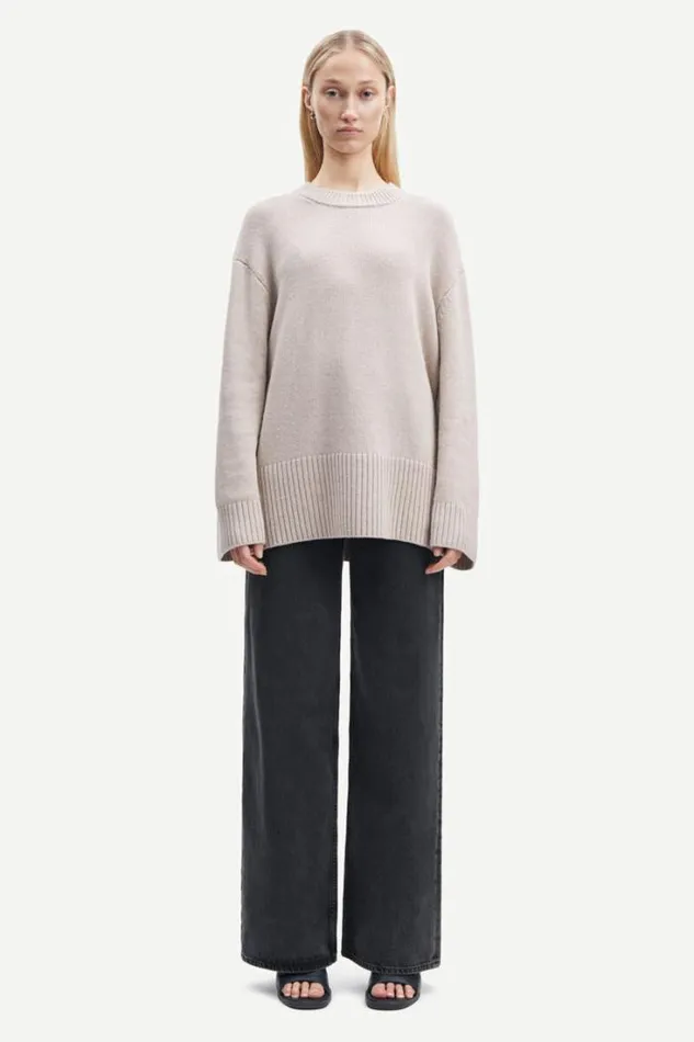 Woman Eliette Crew Neck 14938 Nacreous Clouds Samse Samse Knitwear