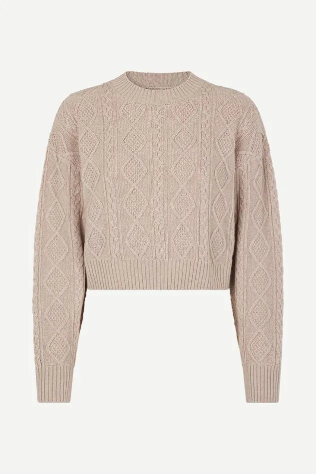 Woman Eliette Crew Neck Crop 14938 Nacreous Clouds Samse Samse Knitwear