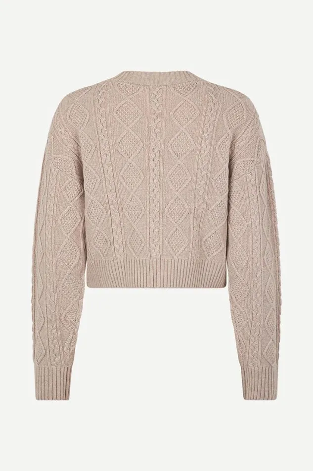 Woman Eliette Crew Neck Crop 14938 Nacreous Clouds Samse Samse Knitwear
