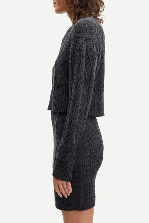 Woman Eliette Crew Neck Crop 14938 Phantom Samse Samse Matching Sets