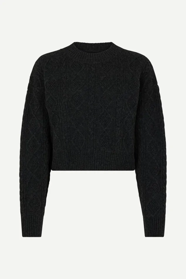 Woman Eliette Crew Neck Crop 14938 Phantom Samse Samse Matching Sets