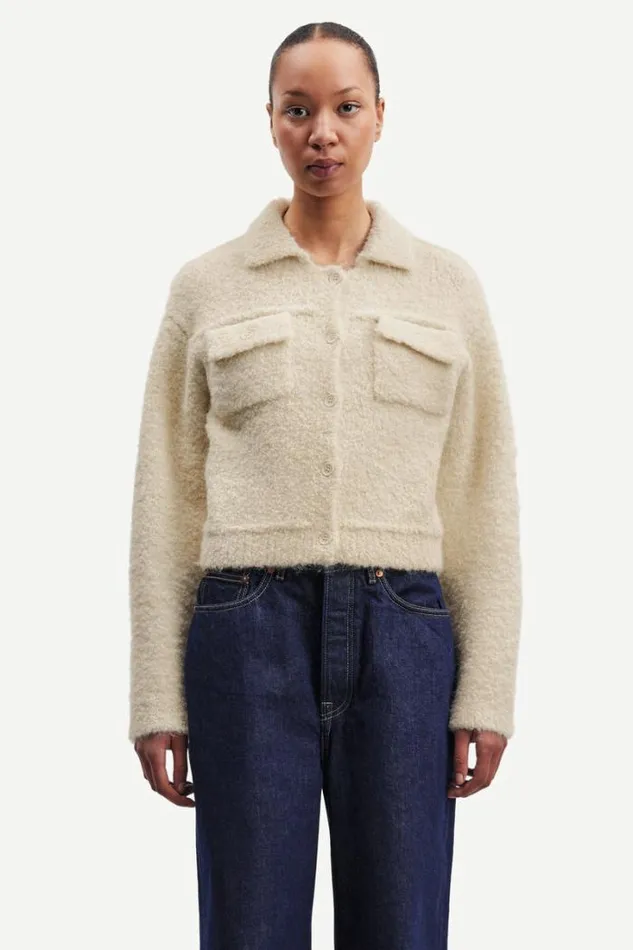 Woman Emilie Jacket 15030 Arctic Wolf Samse Samse Knitwear