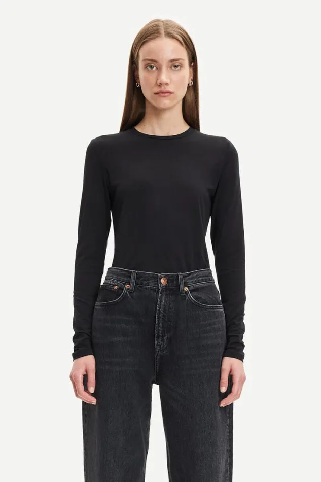 Woman Ester Ls 265 Black Samse Samse Tshirts