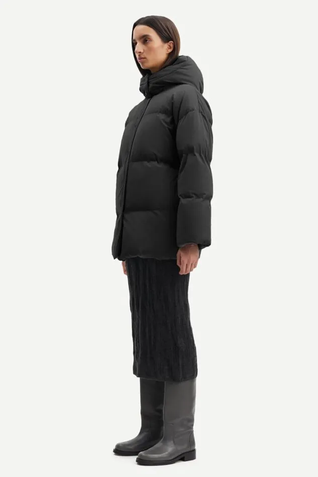 Woman Hana Drawstring 14887 Black Samse Samse Jackets and Coats
