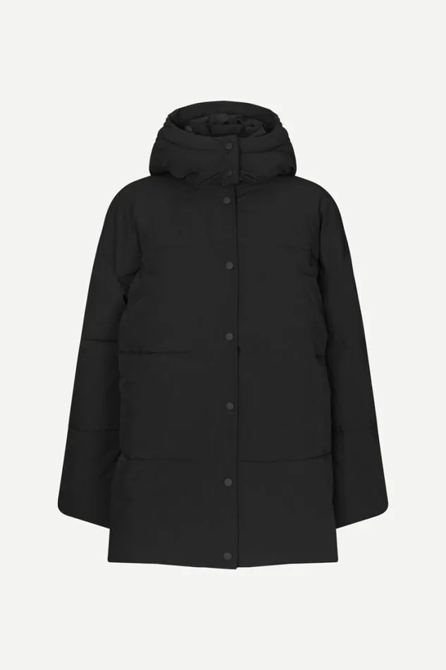 Woman Hana Drawstring 14887 Black Samse Samse Jackets and Coats