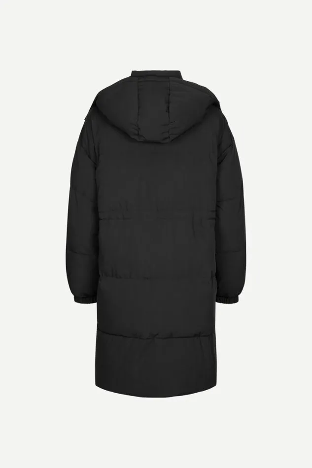 Woman Hana Drawstring Coat 14887 Black Samse Samse Jackets and Coats