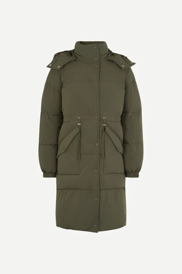 Woman Hana Drawstring Coat 14887 Major Brown Samse Samse Jackets and Coats