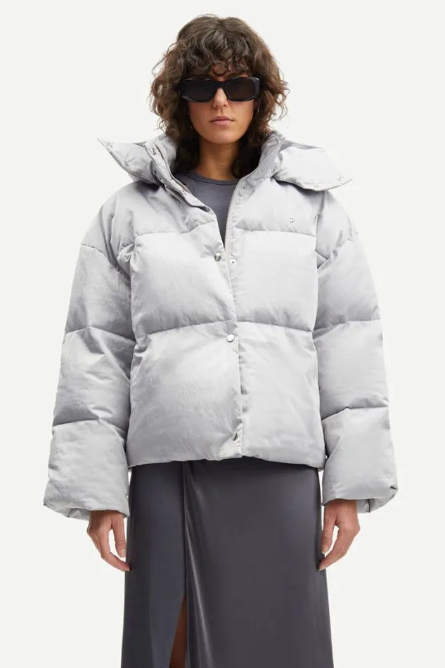 Woman Hana Short Jacket 14868 Silver Samse Samse Jackets and Coats