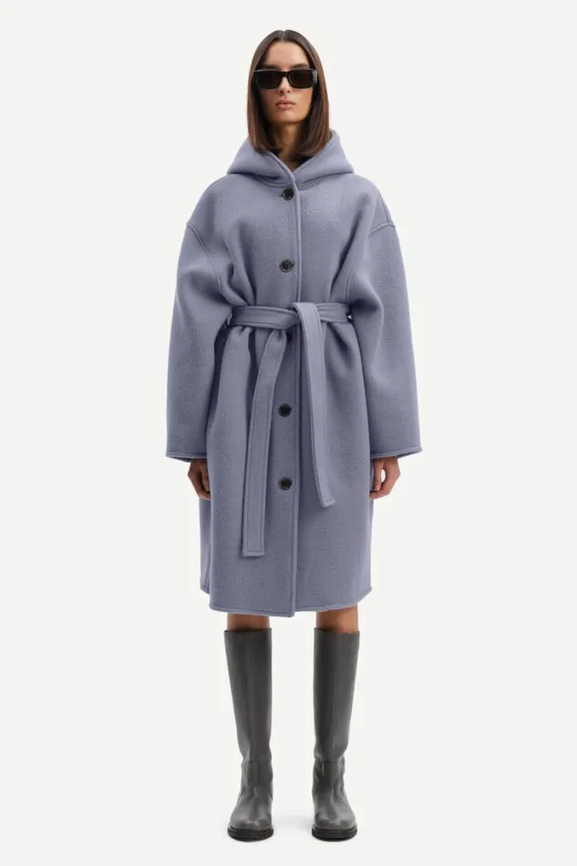 Woman Hanneli Coat 14881 Blue Granite Samse Samse Jackets and Coats