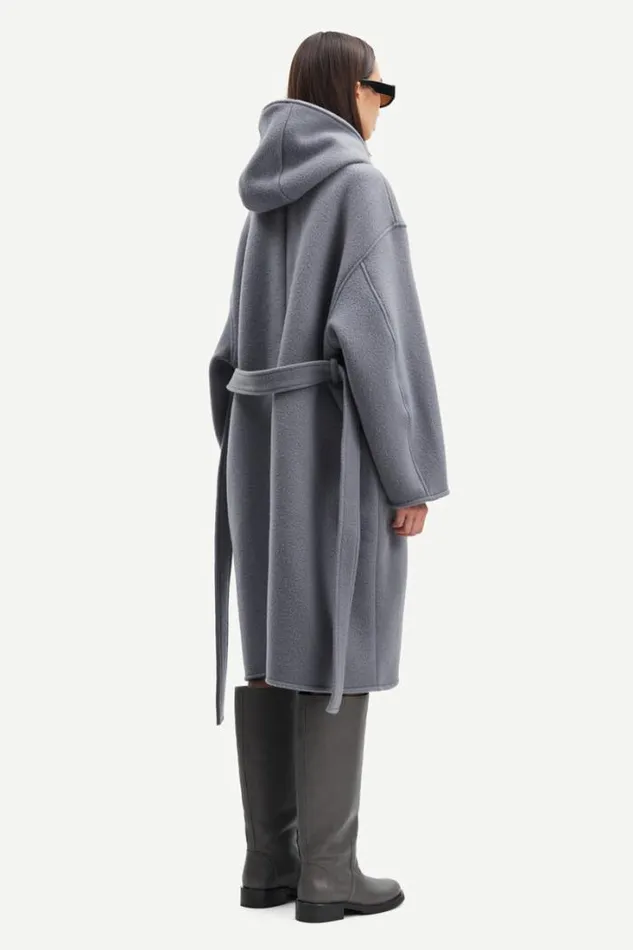 Woman Hanneli Coat 14881 Blue Granite Samse Samse Jackets and Coats
