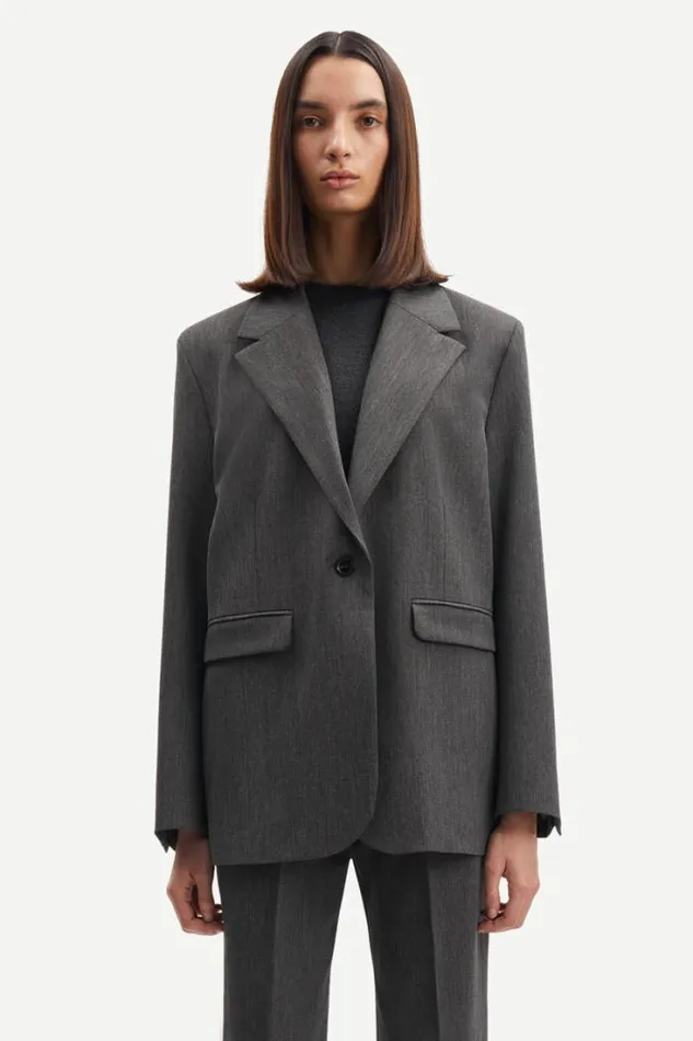 Woman Haven Blazer 13103 Dark Grey Mel Samse Samse Matching Sets